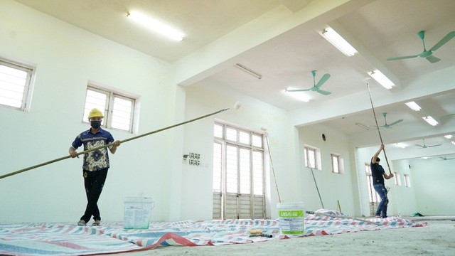 Hải Dương: Gấp rút thi công để bệnh viện dã chiến số 3 vận hành trước Tết