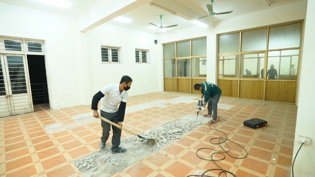 Hải Dương: Gấp rút thi công để bệnh viện dã chiến số 3 vận hành trước Tết