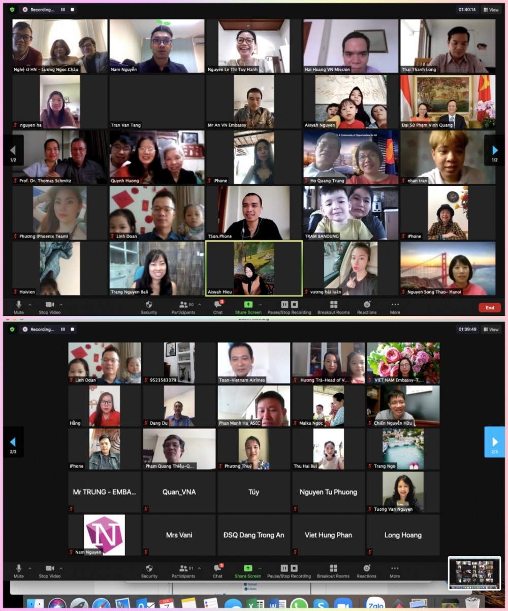 Gặp gỡ trực tuyến với Cộng đồng người Việt tại Indonesia nhân dịp Xuân Tân Sửu 2021