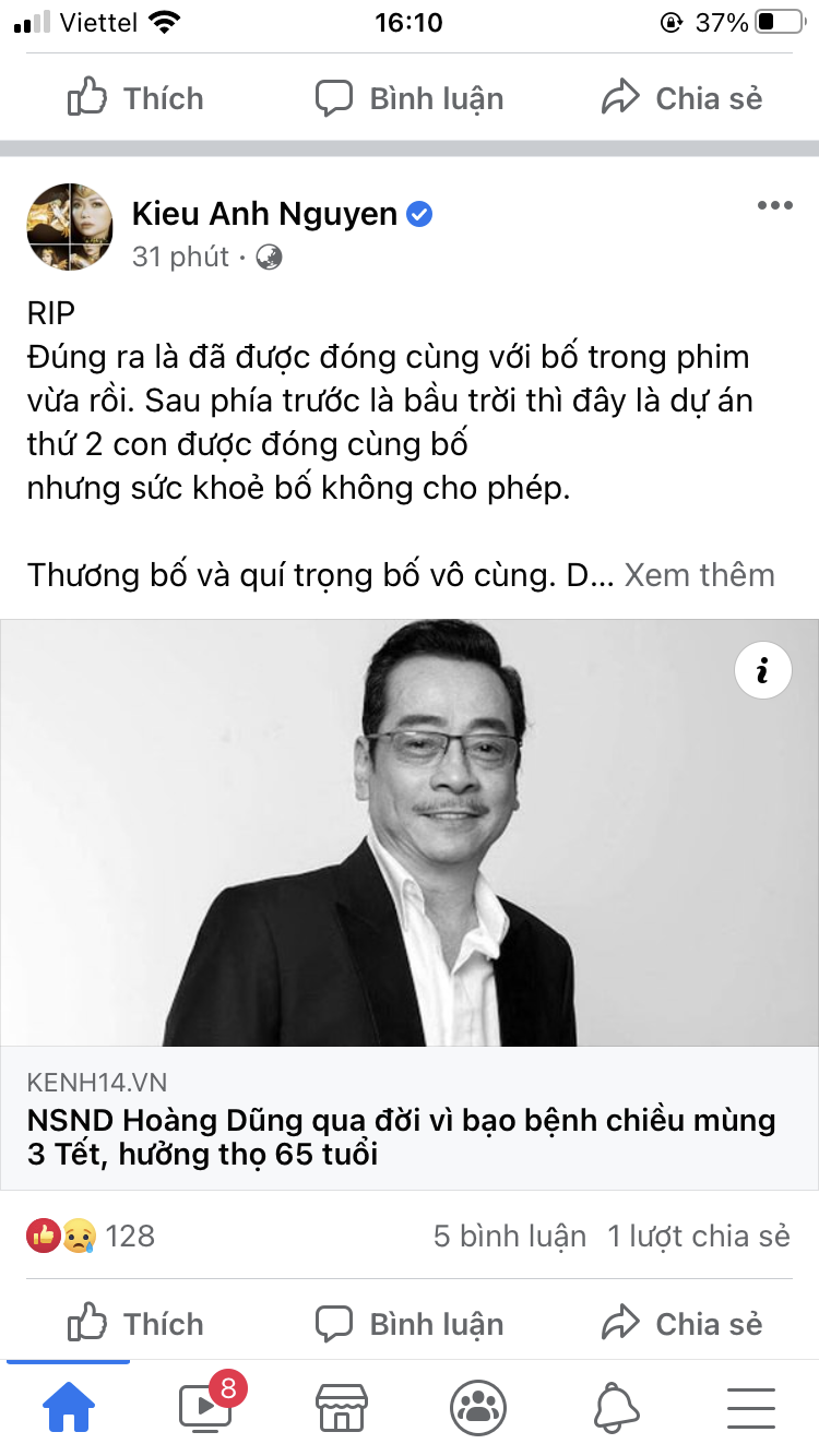 Nghệ sĩ thương tiếc 'ông Trùm' Hoàng Dũng
