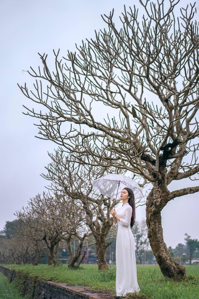 Nét đẹp nữ sinh Huế trong tà áo dài dịp Quốc tế Phụ nữ