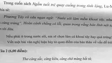 Đề thi Văn ‘nếu em phải ở trong nước sôi...’ nổi sóng: Sự liên tưởng tốt hay phản cảm và 'sạn'?