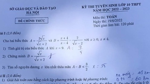 Kỳ thi lớp 10 Hà Nội: Đề thi môn Toán không khó, dễ lấy điểm