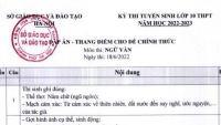 Thi vào lớp 10 tại Hà Nội: Đã có đáp án và thang điểm chính thức môn Ngữ văn