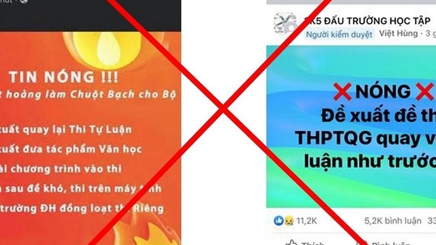 Mạng xã hội lan truyền thi tốt nghiệp THPT 2022 bằng hình thức tự luận, Bộ GD&ĐT khẳng định là 'tin giả'