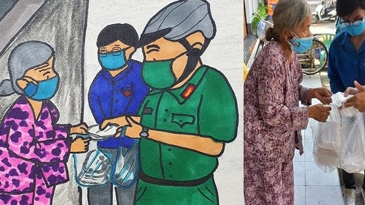 Ngắm tranh 'truyền lửa' cho các chiến sĩ chống dịch Covid-19 của bé gái 11 tuổi