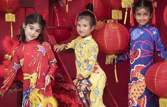 Bộ sưu tập áo dài nhí "Oản tù tì" mừng Tết Trung thu có gì đặc biệt?