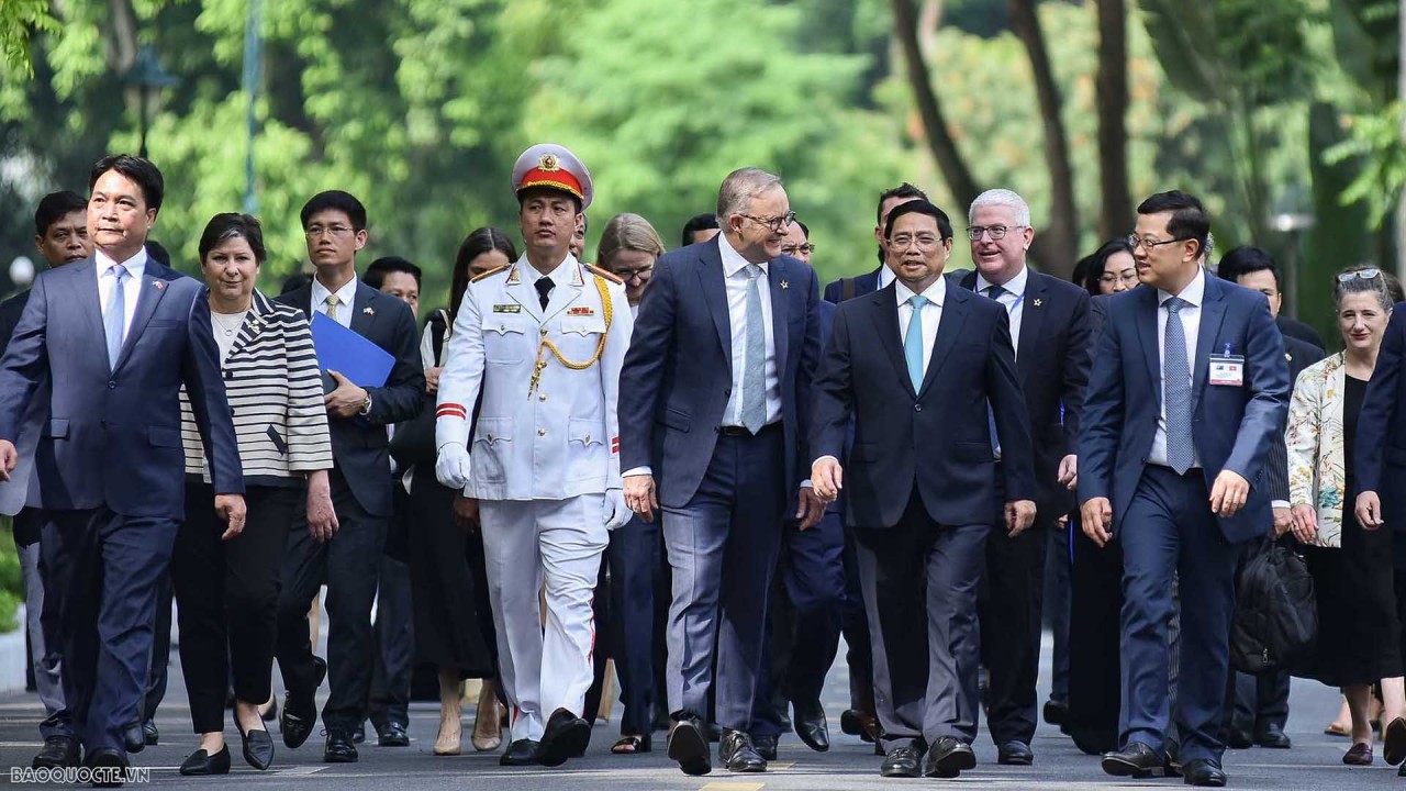 Lễ đón chính thức Thủ tướng Australia Anthony Albanese tại Phủ Chủ tịch