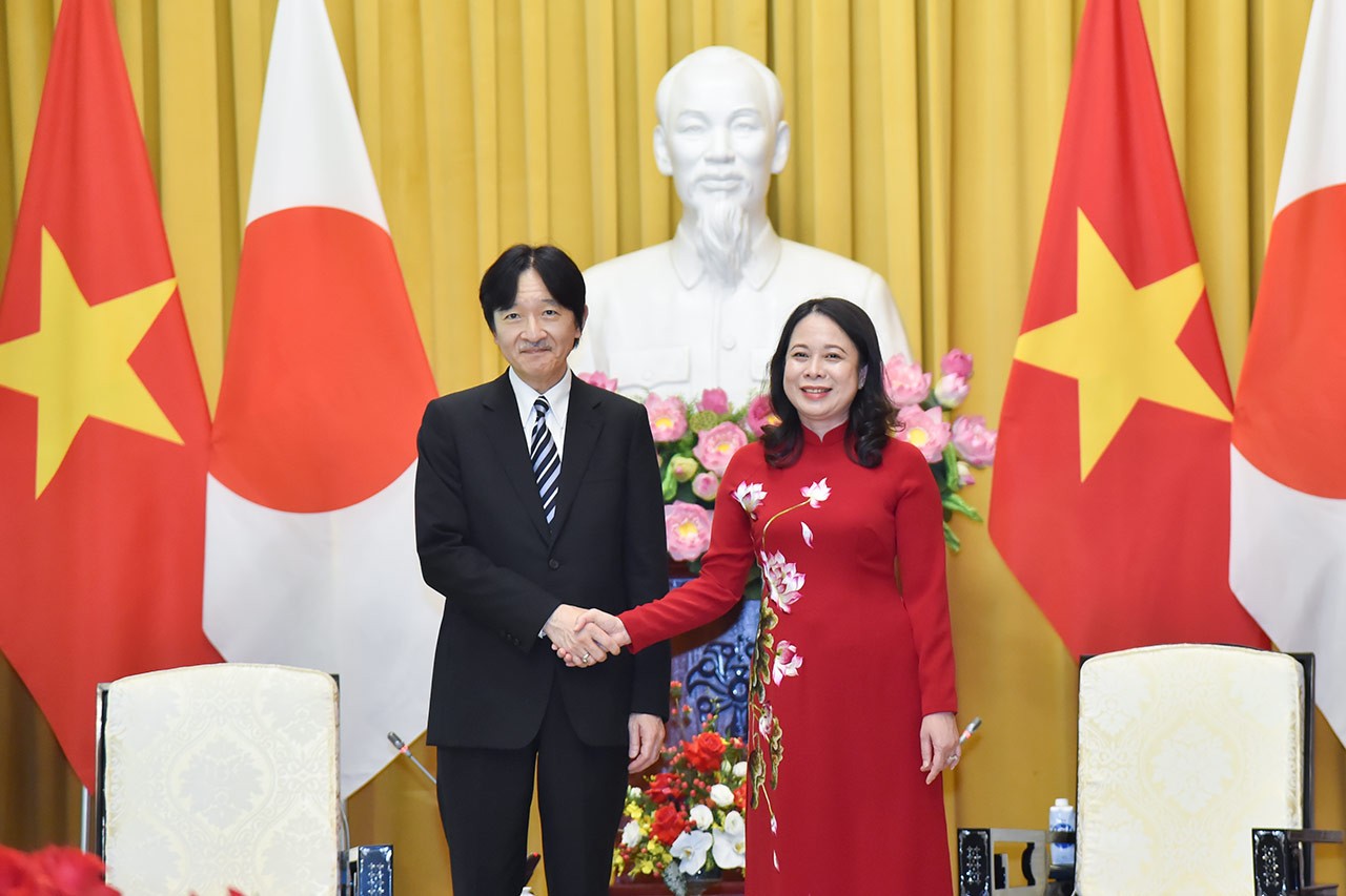 Lễ đón chính thức Hoàng Thái tử Nhật Bản Akishino và Công nương tại Phủ Chủ tịch