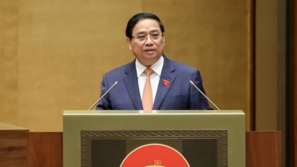 Thủ tướng Phạm Minh Chính trình bày báo cáo kinh tế - xã hội tại kỳ họp thứ 10 Quốc hội XV